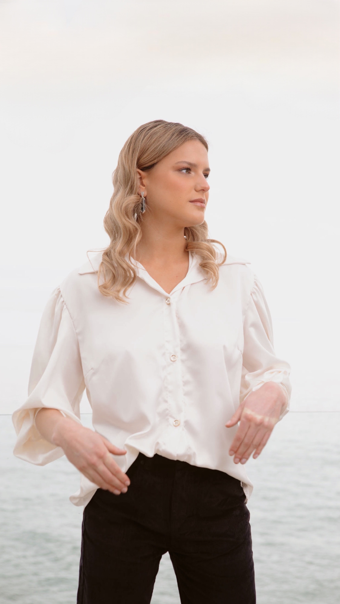 Blusa Magnolia Crudo - Imagen 2