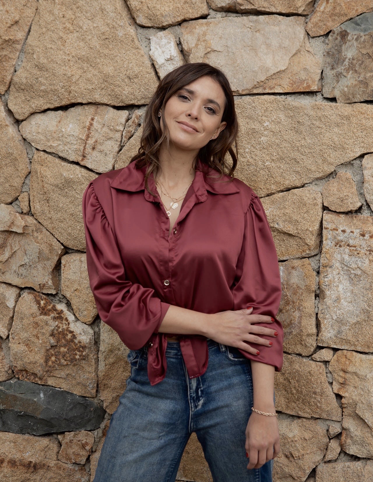 Blusa Magnolia Granate