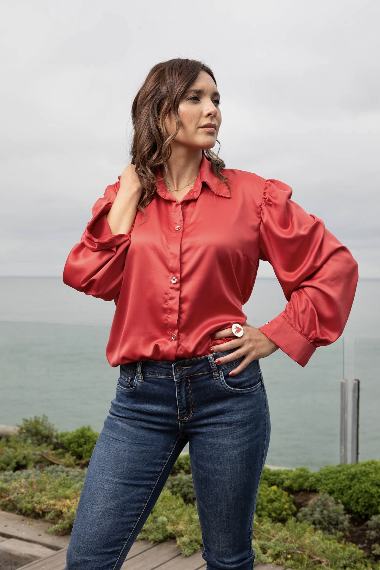 Blusa Magnolia Rojo